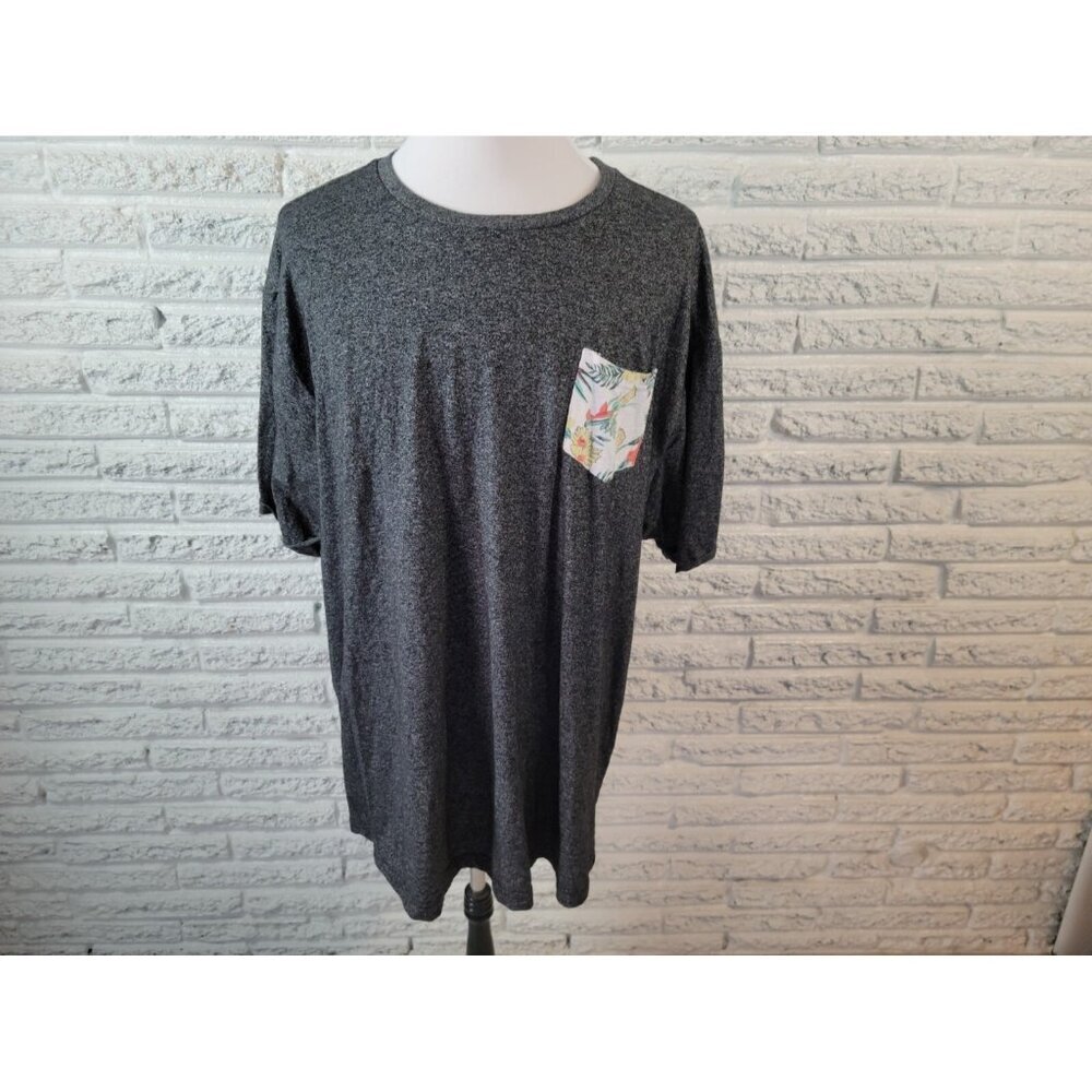 Free Planet Mens Shirt 4X Tee Short Sleeve Black Cotton Blend Pocket BLA235E